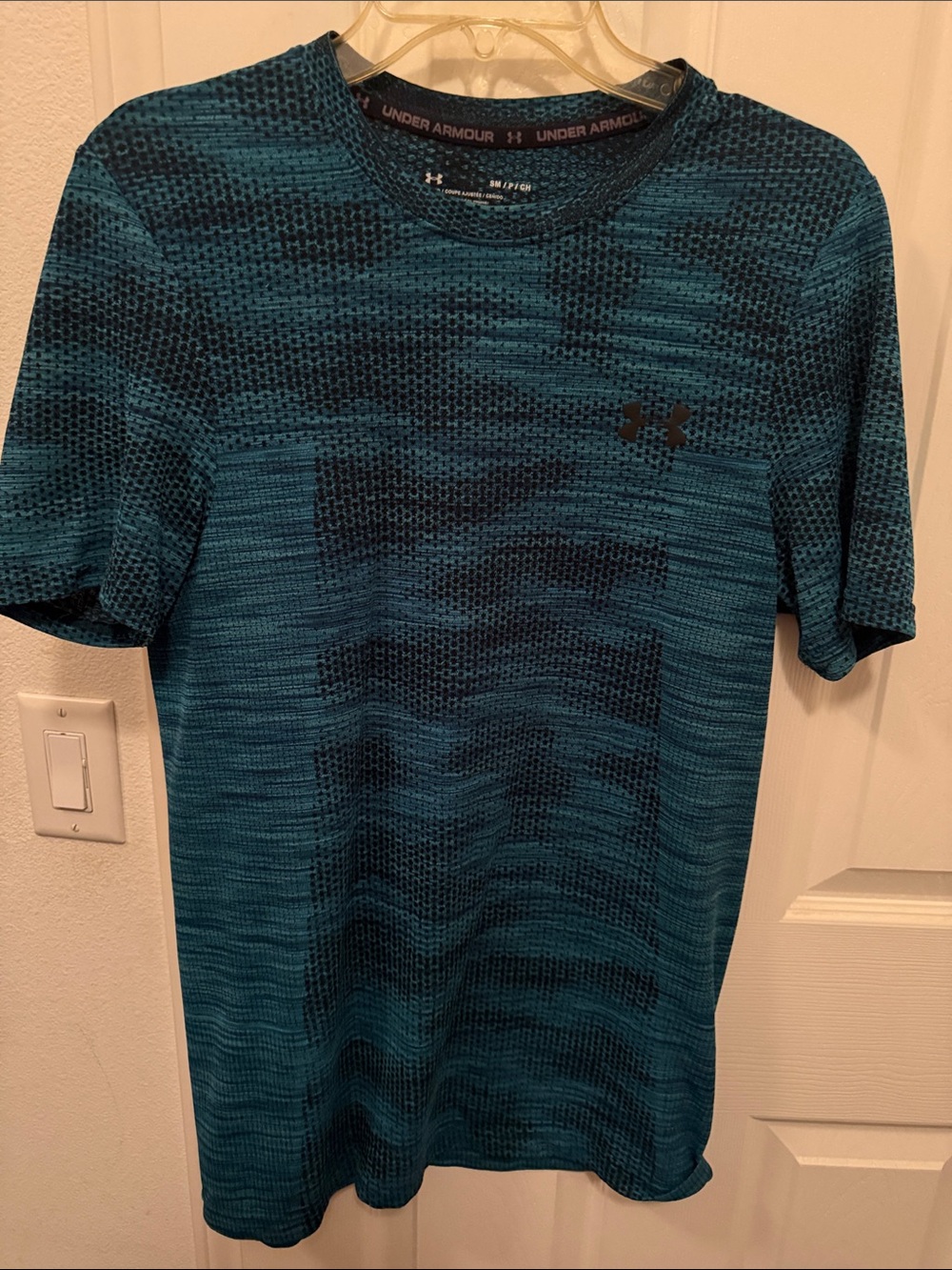 Under Armour Men's Teal Patterned Performance Short Sleeve Tee